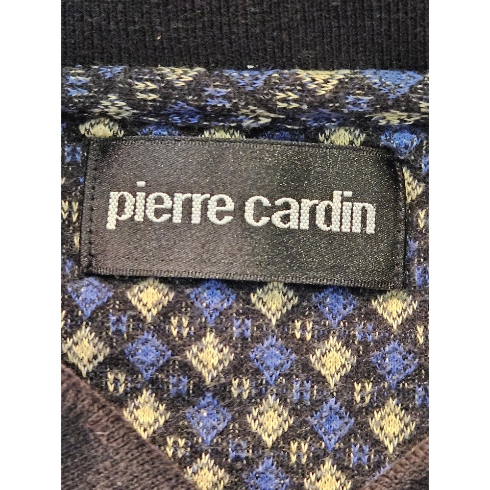 Pierre Cardin Polo Shirt Lg Menswear Patterned Collared Golf‎ Casual Y2K Pullon - Picture 3 of 7